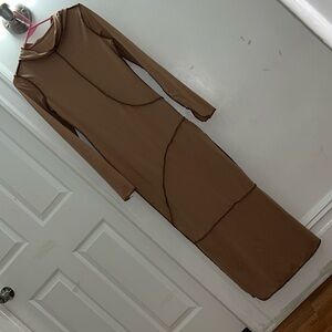 Bodycon Inside Out Hooded Dress NWOT